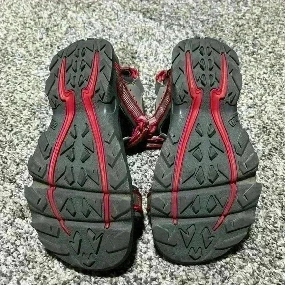 Teva Tanza Youth Sandals Size 4 Unisex Red Hook & Loop Water Shoe 1093489Y - Picture 7 of 9